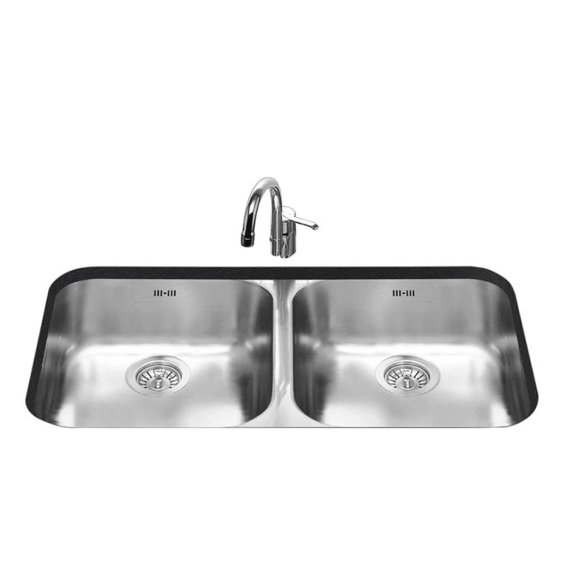 Lavello Smeg UM3434 sottotop 76x45 cm 2 vasche inox - Image 2