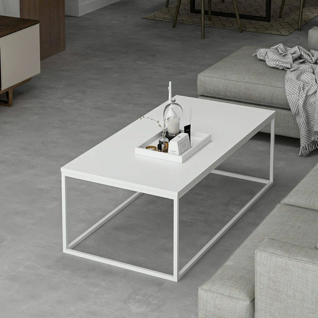 Lazise, Tavolino da Salotto Forma Rettangolare, 60x120x42h cm Bianco - Image 4