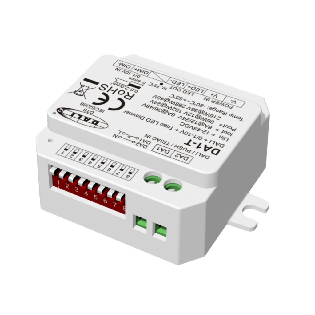 Led Dimmer DALI AC Push Triac 0/1-10V, Pulsante NO, 12V 24V 36V 48V 8A, 1 Canale Tensione Costante, per Strisce LED Monocolore - Image 3