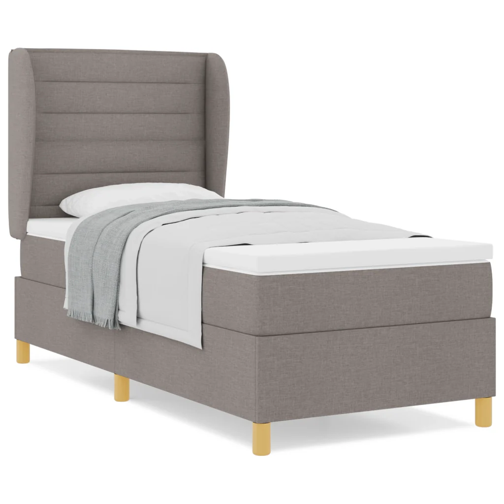 Letto a Box con Materasso Tortora 90x200 cm Tessuto - Image 4