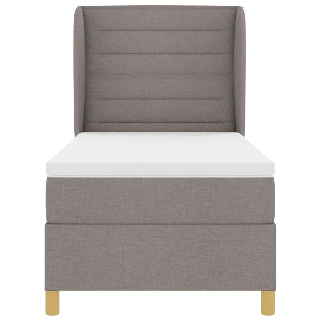 Letto a Box con Materasso Tortora 90x200 cm Tessuto - Image 8