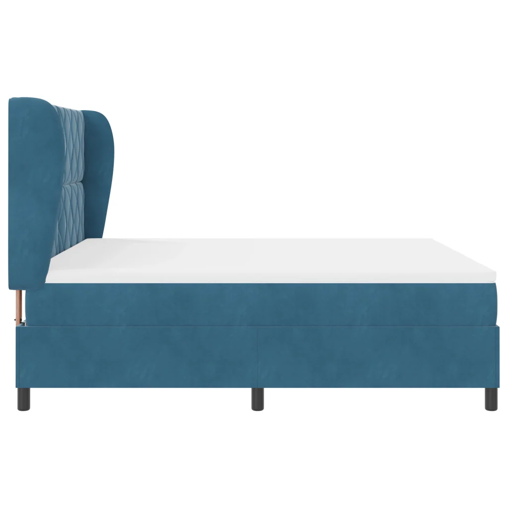 Letto a Box Spring con Materasso blu scuro 180x200 cm in Velluto - Image 9