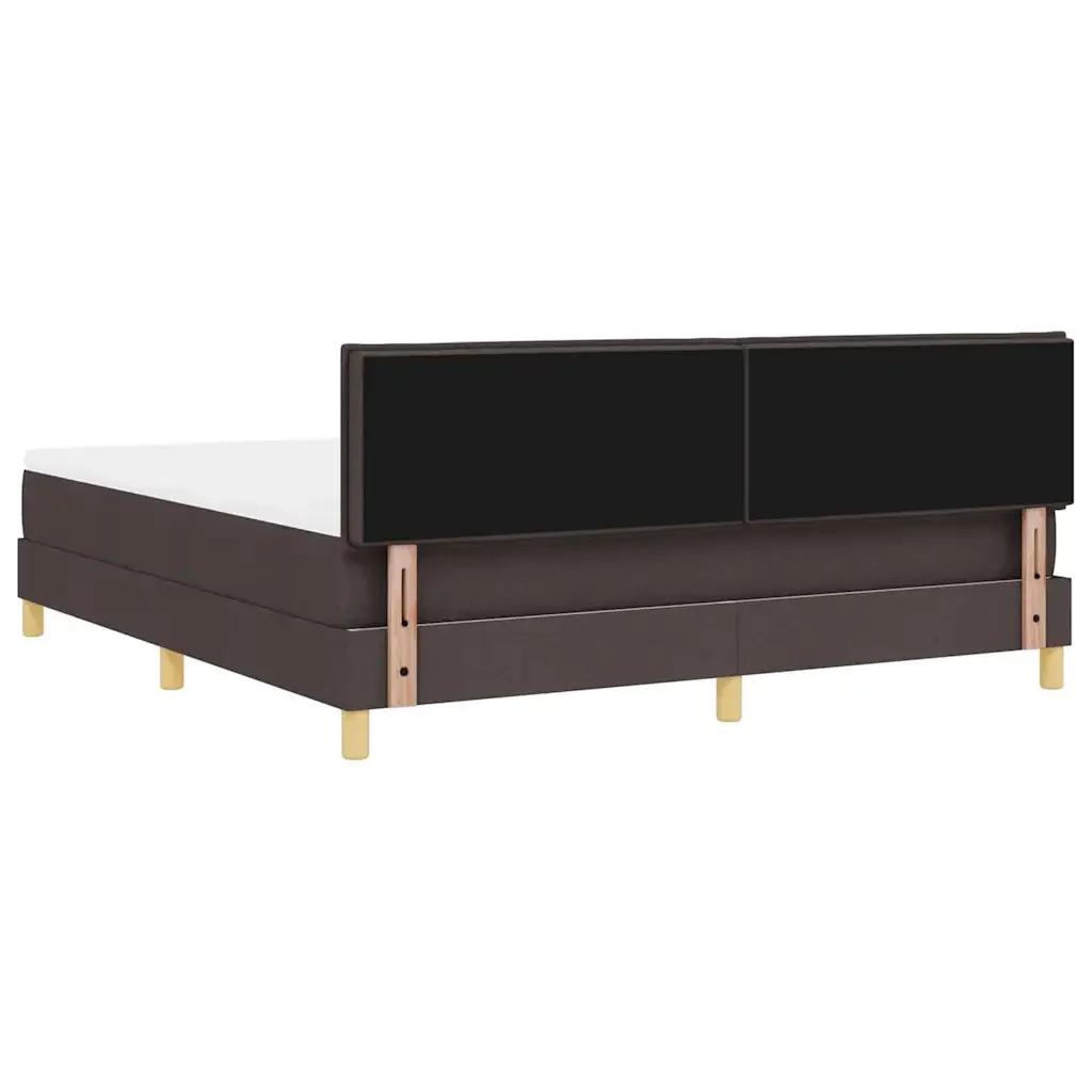 Letto a Sorgente LED Marrone Scuro 180 x 200 cm Tessuto 3342460 - Image 10