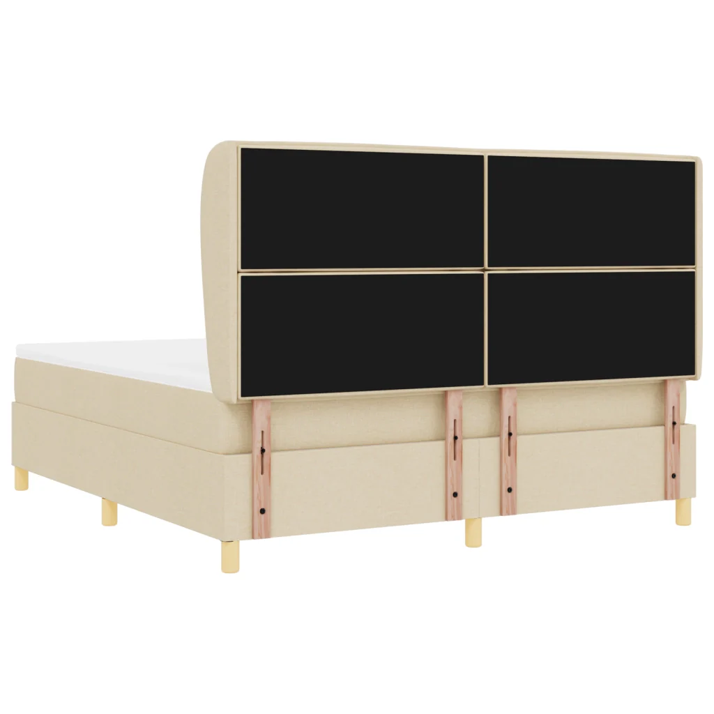 Letto a Box Spring con Materasso Panna 180x200 cm Tessuto - Image 10