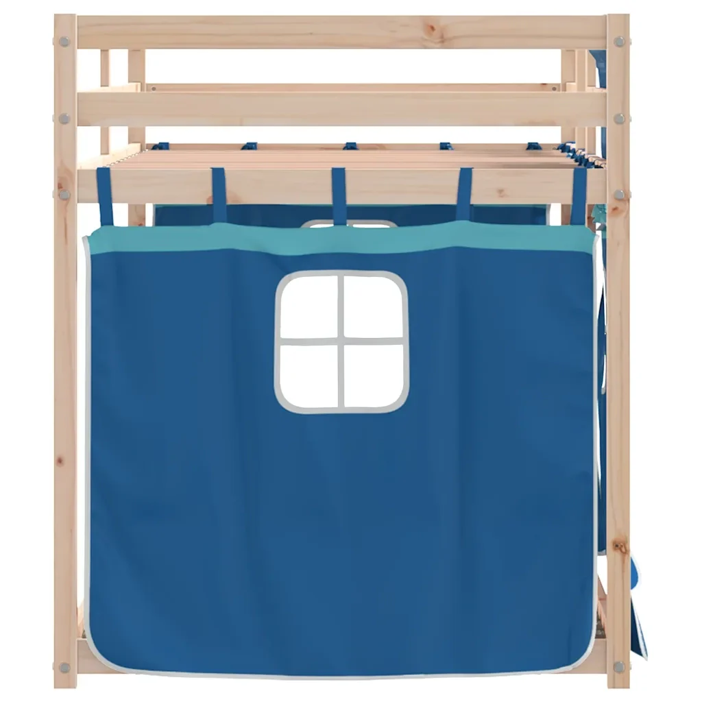 Letto a Castello senza Materasso Blu 80x200 cm Massello Pino - Image 5