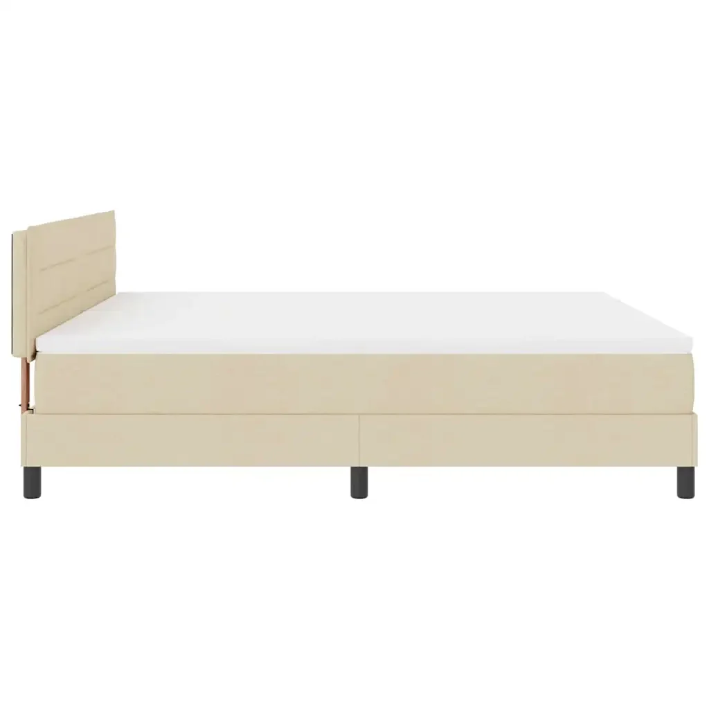 Letto a molle con materasso con led Crema 180 x 200 cm Tessuto 3342154 - Image 9