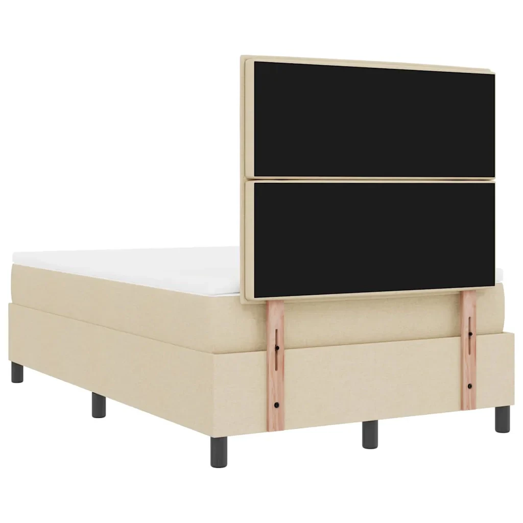 Letto a molle con materasso Crema 120 x 190 cm Tessuto 3339299 - Image 9