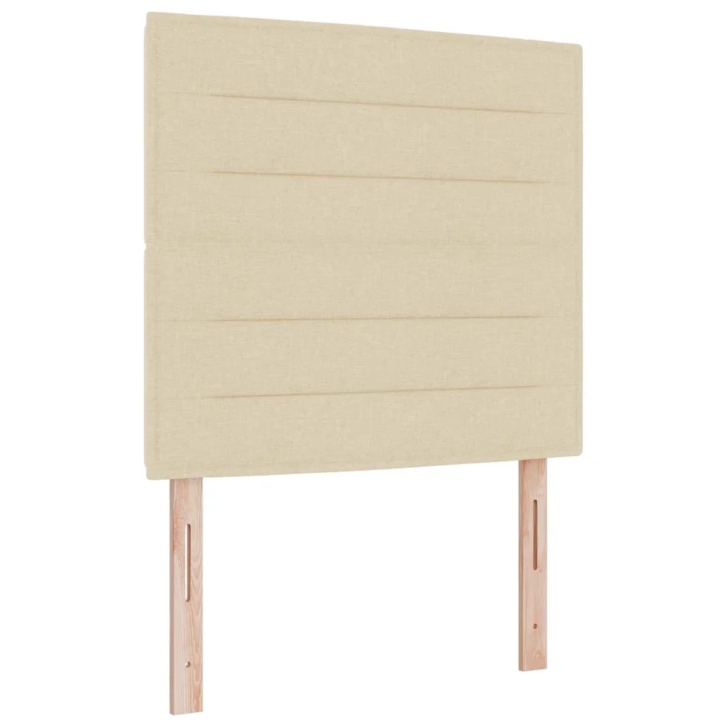 Letto a Sorgente LED con materasso Crema 90 x 190 cm Tessuto 3343418 - Image 7