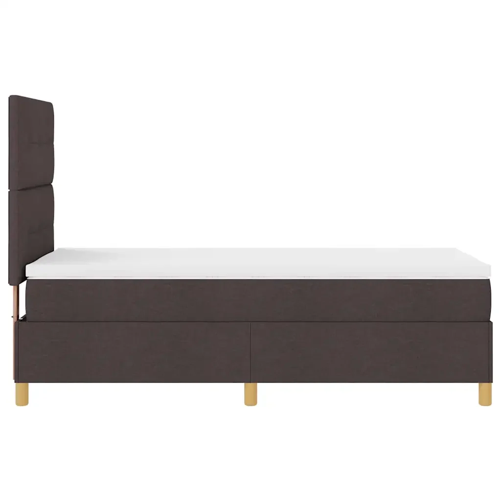Letto a Sorgente LED Marrone Scuro 90 x 200 cm Tessuto 3343071 - Image 9