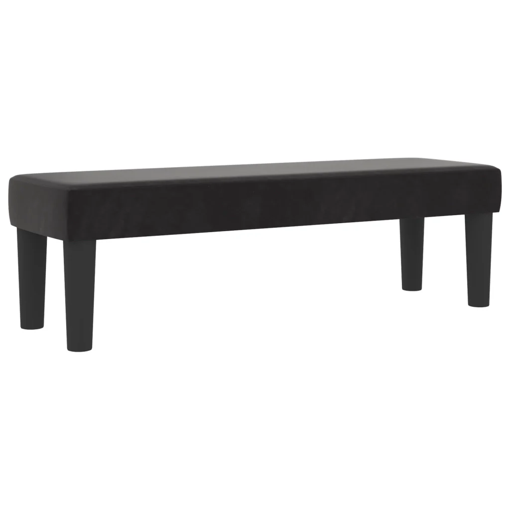 Letto a Molle con Materasso e Panca Nera 120x190 cm Velluto - Image 6