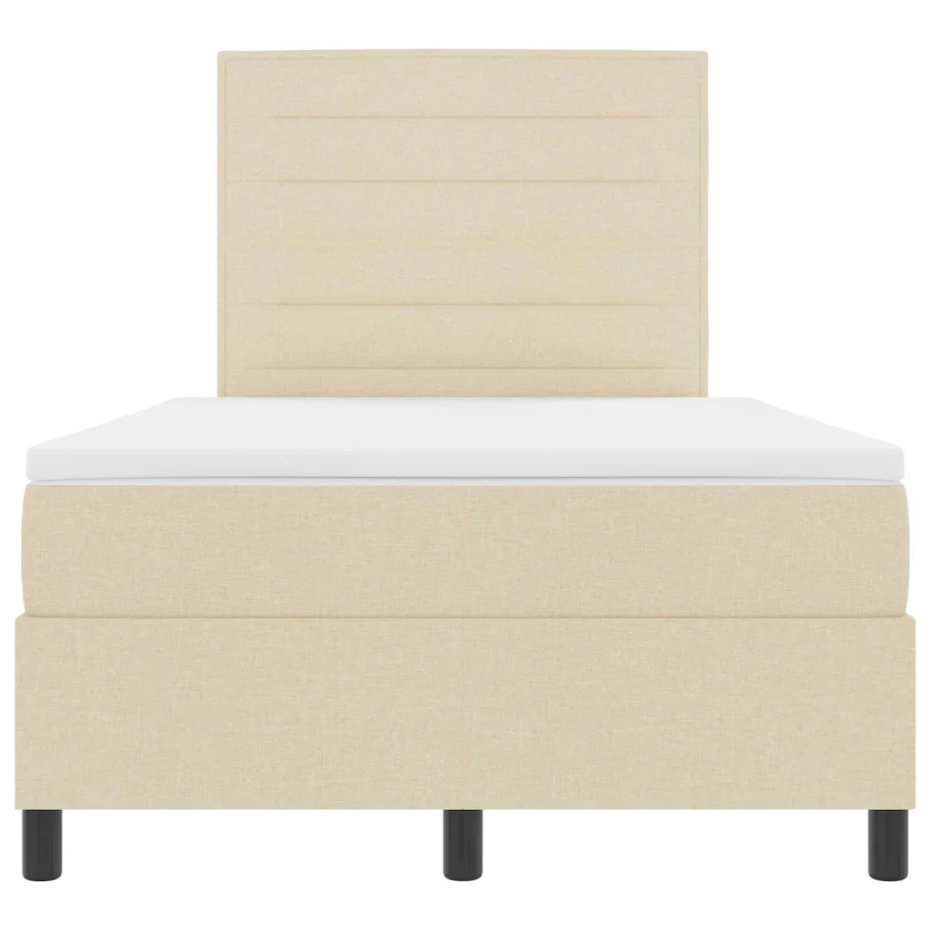 Letto a molle con materasso con led Crema 120 x 200 cm Tessuto 3342786 - Image 8