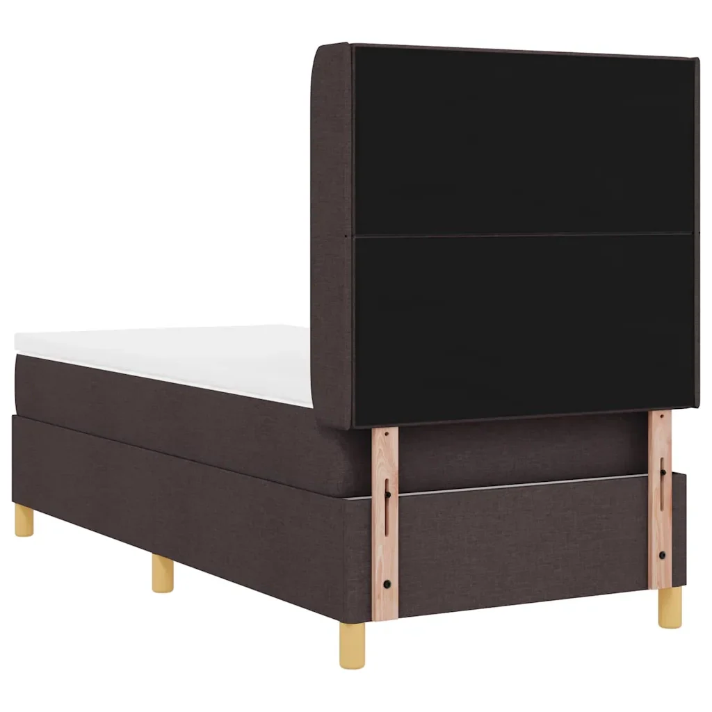 Letto a molle con strisce LED Marrone 90 x 190 cm Tessuto 3343668 - Image 10