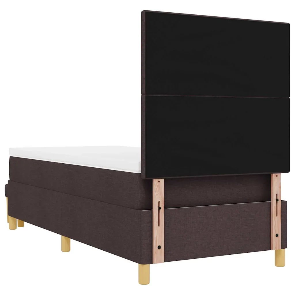 Letto a molle con testiera Marrone scuro 190 x 90 cm Tessuto 3344264 - Image 10