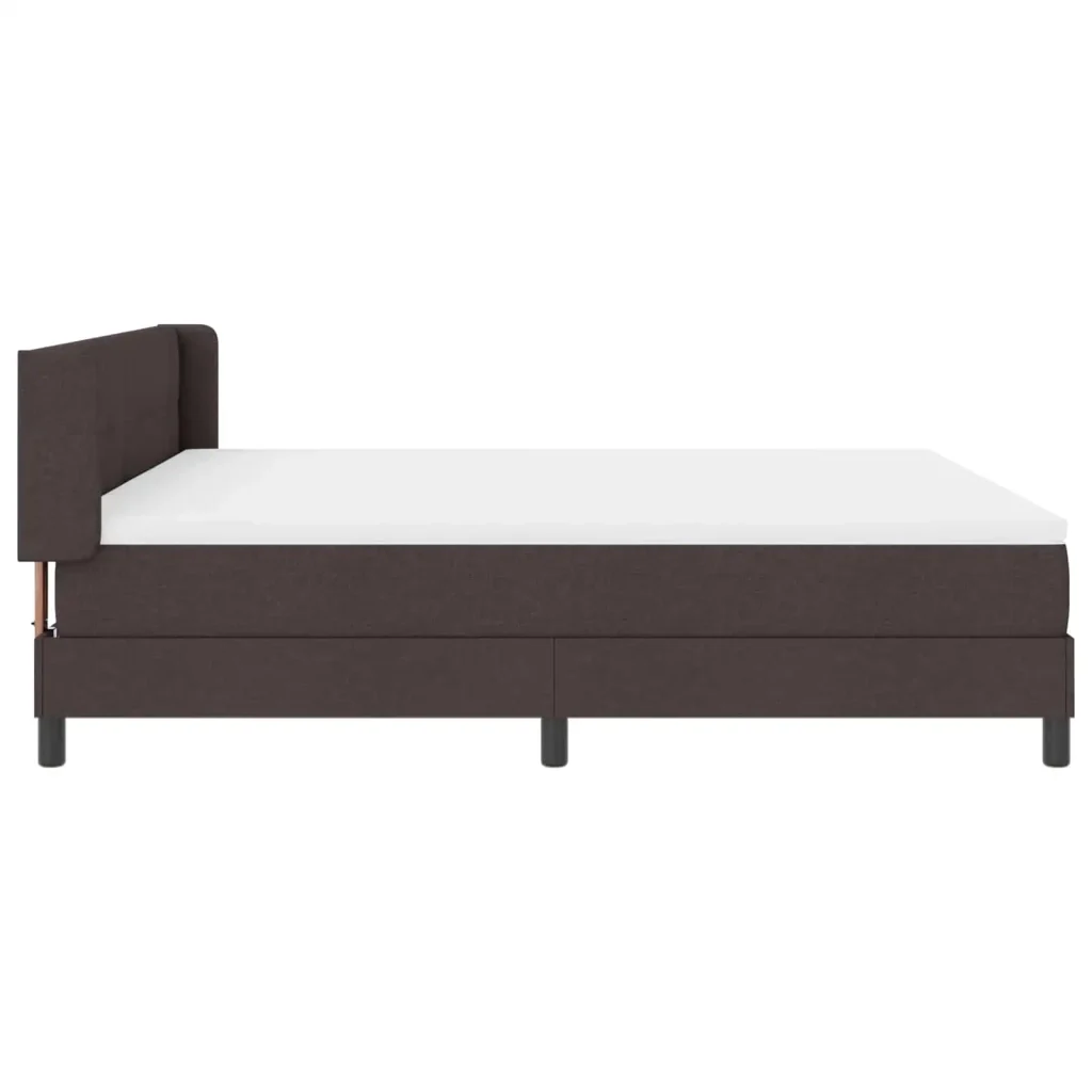 Letto a molle con testiera Marrone Scuro 200 x 180 cm Tessuto 3341121 - Image 3