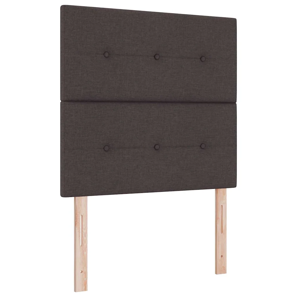 Letto a molle con testiera Marrone scuro 200 x 90 cm Tessuto 3344271 - Image 6