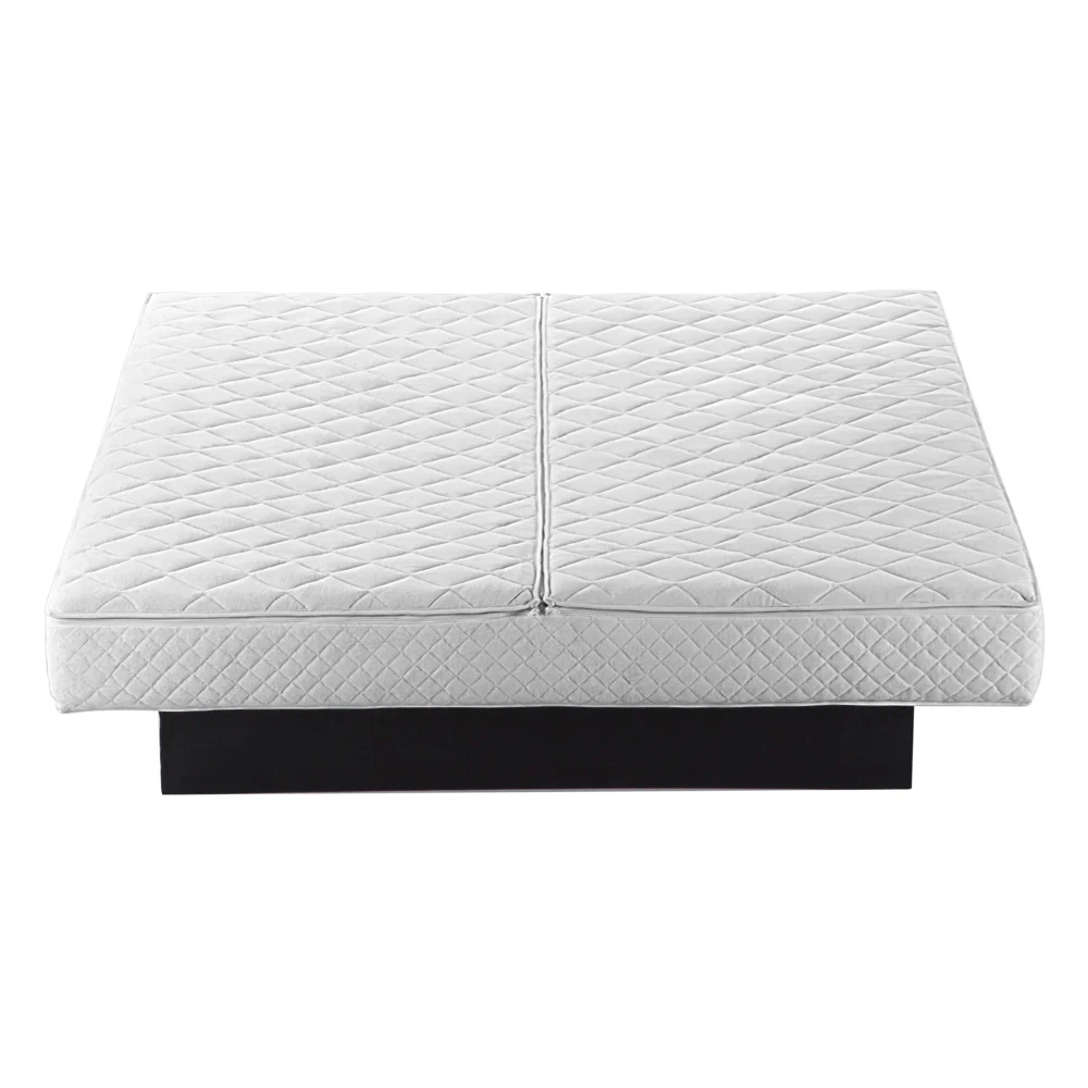 Letto ad acqua in velluto rosa 160 x 200 cm con testiera trapuntata stile glamour - Image 8