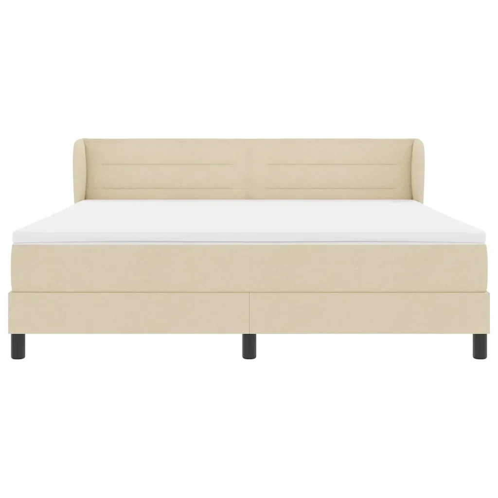 Letto a molle con materasso Crema 180 x 200 cm Tessuto 3339980 - Image 7