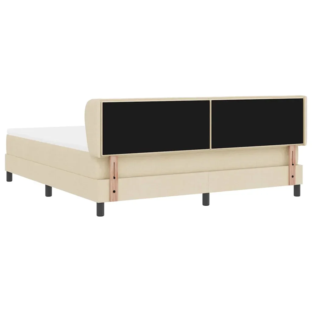 Letto a molle con materasso Crema 180 x 200 cm Tessuto 3339980 - Image 9