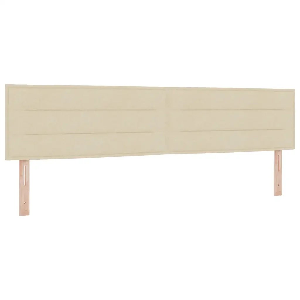 Letto a molle con materasso Crema 200 x 200 cm Tessuto 3340176 - Image 5