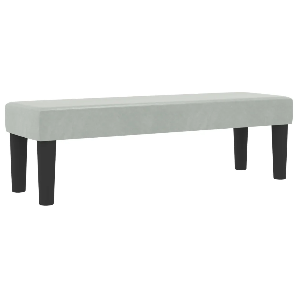 Letto Box Spring con Materasso e Panchina Grigio Chiaro 180x200 cm in Velluto - Image 6