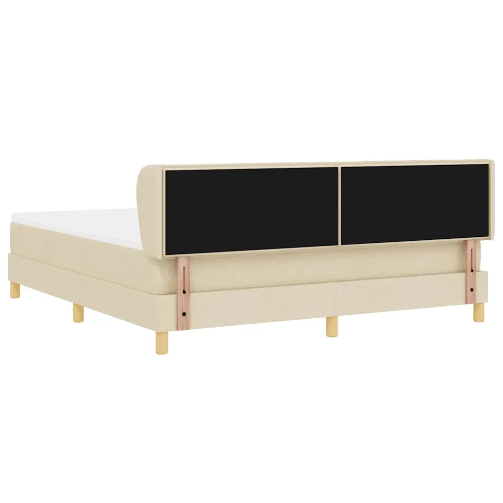Letto a molle con materasso Crema 180 x 200 cm Tessuto 3340169 - Image 8