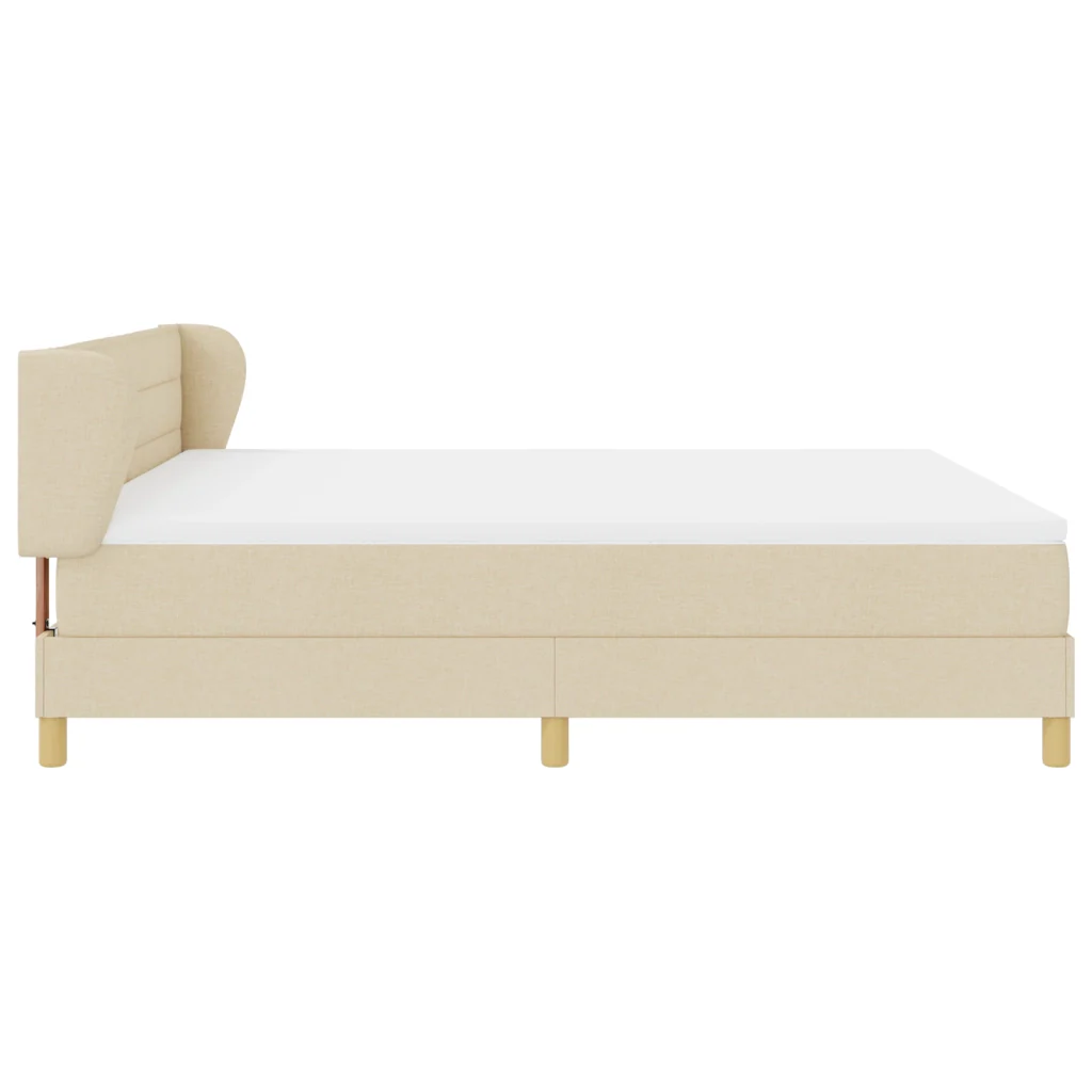 Letto Box Spring con Materasso in Crema - 180x200 cm Tessuto - Image 8