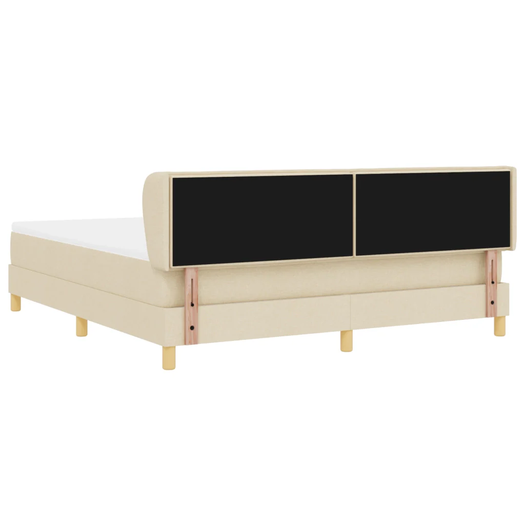 Letto Box Spring con Materasso in Crema - 180x200 cm Tessuto - Image 9
