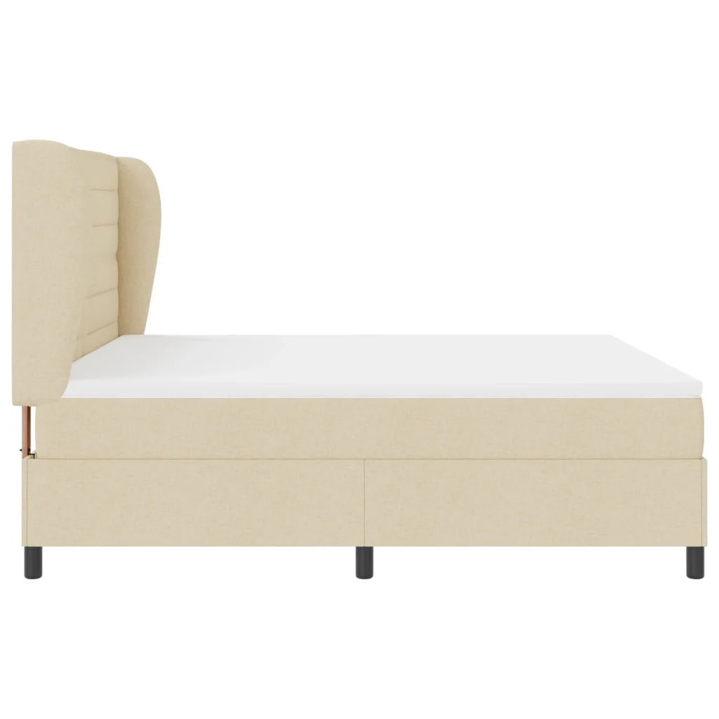 Letto Box Spring con Materasso Panna 180x200 cm Tessuto - Image 9