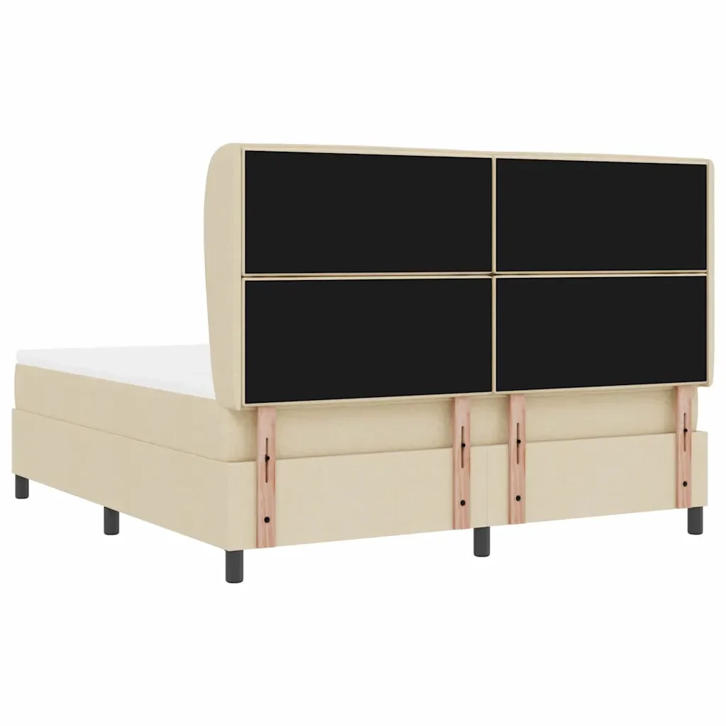Letto a molle con materasso Crema 180 x 200 cm Tessuto 3340520 - Image 9