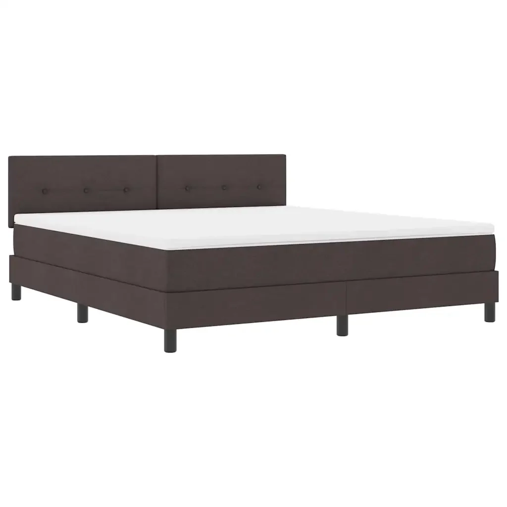 Letto a molle con testiera Marrone Scuro 180 x 200 cm Tessuto 3338709 - Image 4
