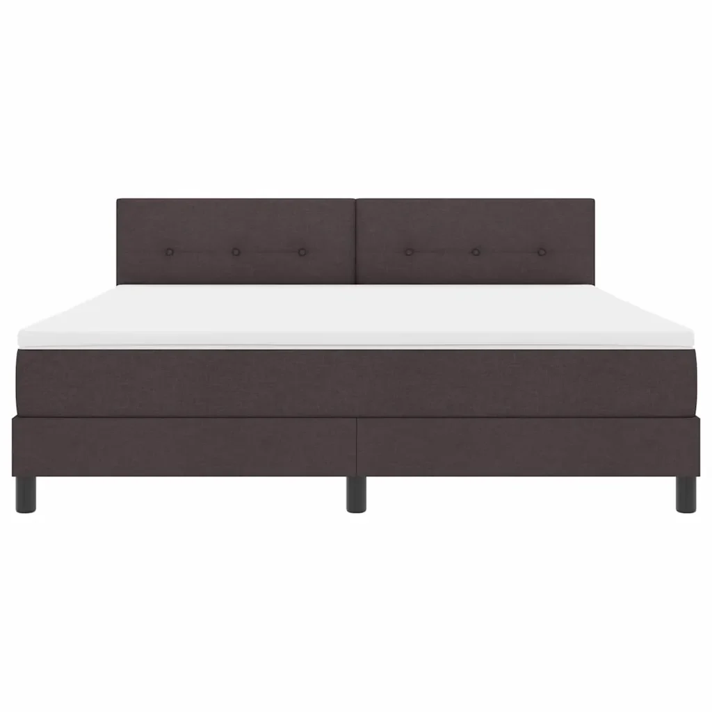 Letto a molle con testiera Marrone Scuro 180 x 200 cm Tessuto 3338709 - Image 7