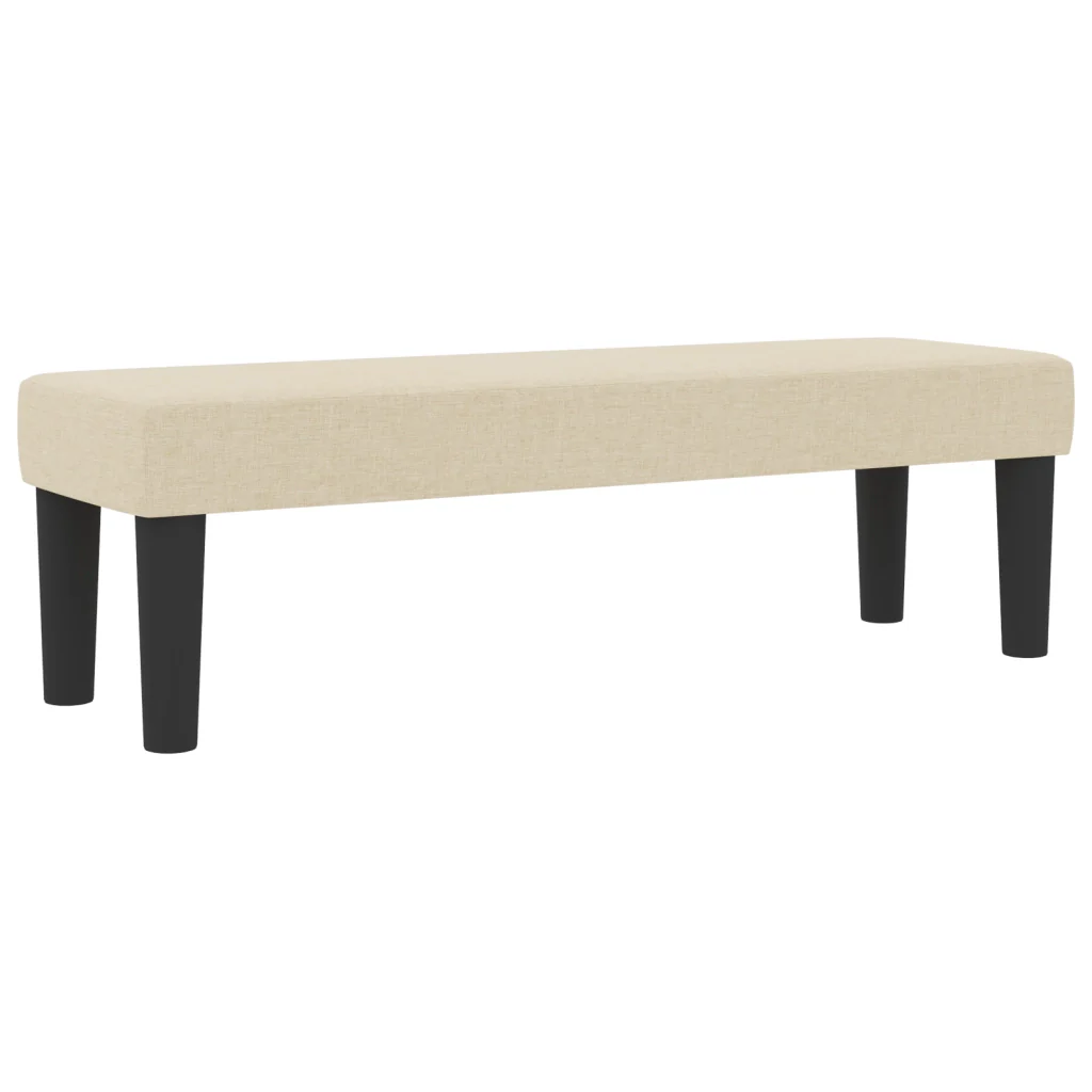 Letto con Box Spring con Materasso e Panca Crema 180x200 cm Tessuto - Image 6