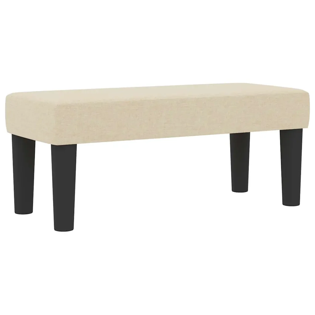 Letto a molle con testiera Crema 90 x 200 cm Tessuto 3343965 - Image 5
