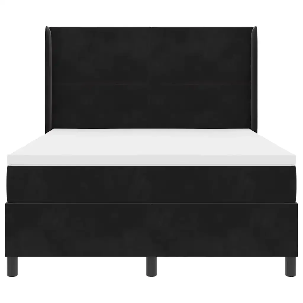 Letto a molle con testiera Nero 160 x 200 cm Velluto 3342016 - Image 7