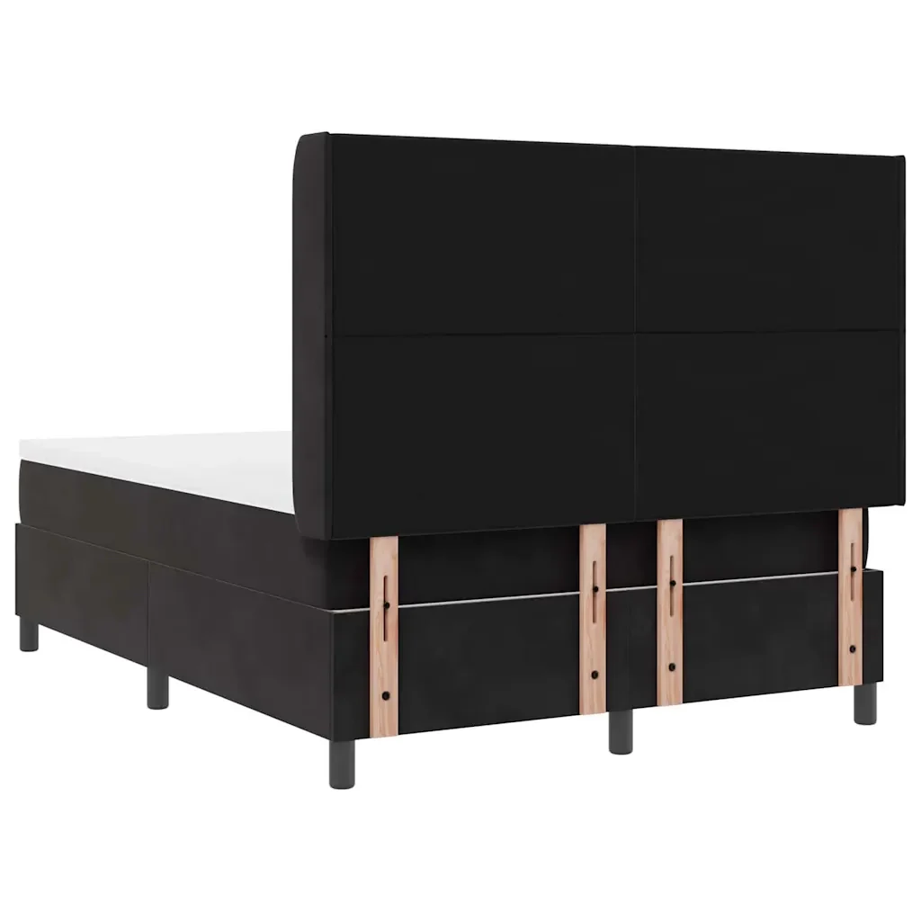 Letto a molle con testiera Nero 160 x 200 cm Velluto 3342016 - Image 9