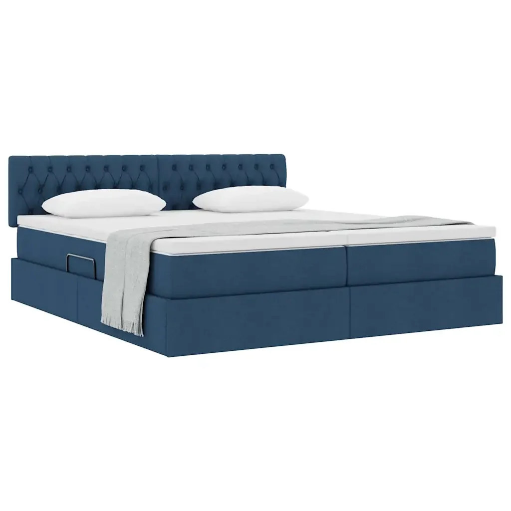 Letto con Contenitore Blu 180 x 200 cm Pelle Sintetica - Image 3