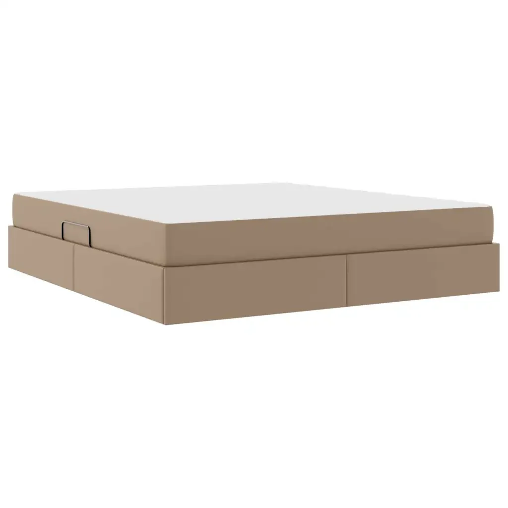 Letto con contenitore e materasso 2 pcs Cappuccino Pelle 3399619 - Image 10