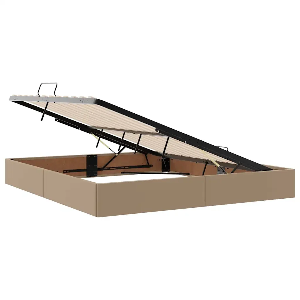 Letto con contenitore e materasso 2 pcs Cappuccino Pelle 3399619 - Image 6