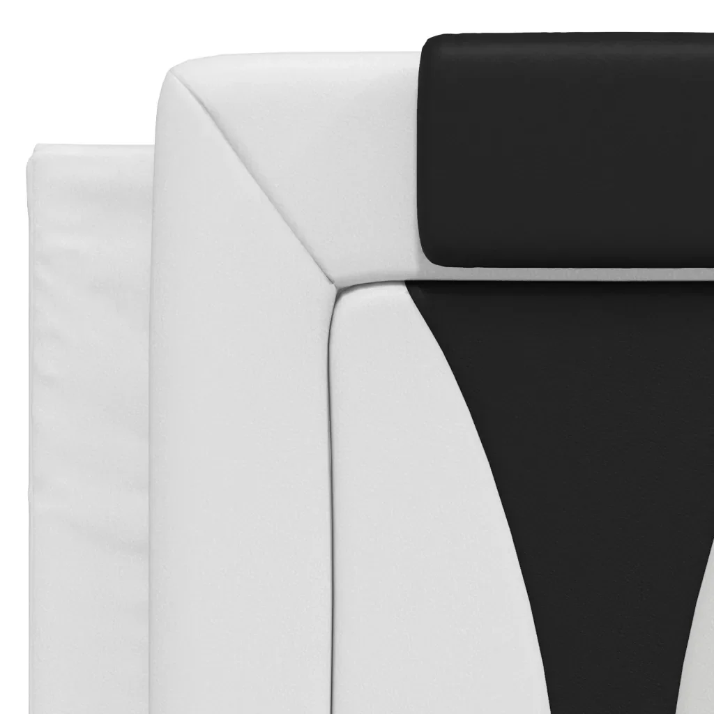 Letto Viana con Materasso Bianco e Nero 140x200 cm in Similpelle 3208802 - Image 7