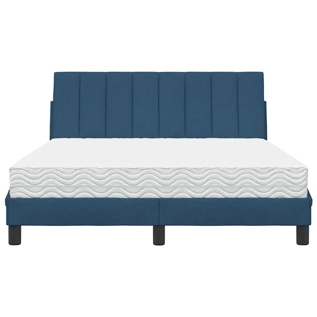 Letto con Materasso Hanko Blu 140x200 cm in Tessuto 3310537 - Image 5