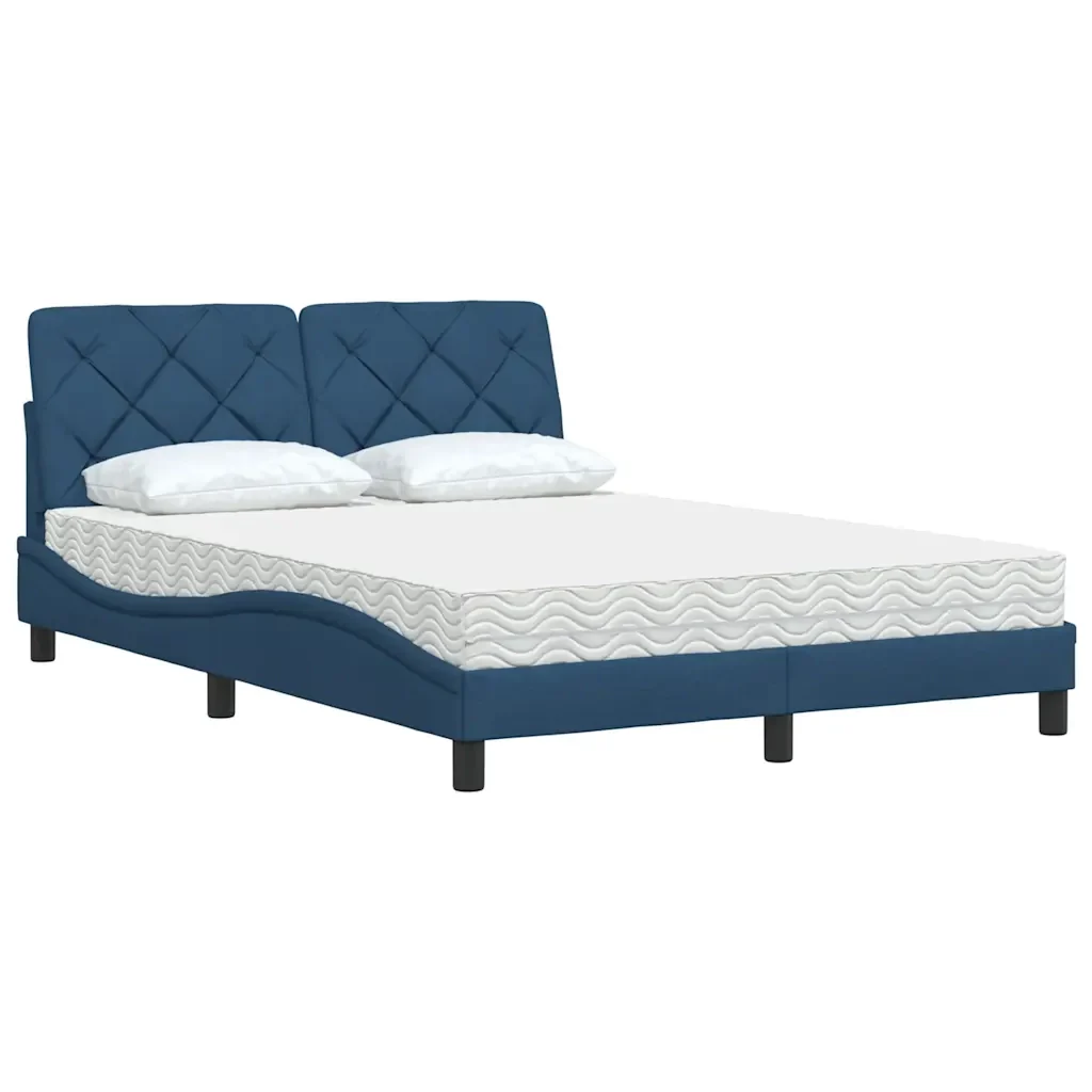 Letto con Materasso Blu 140x200 cm in Tessuto 3310747 - Image 4