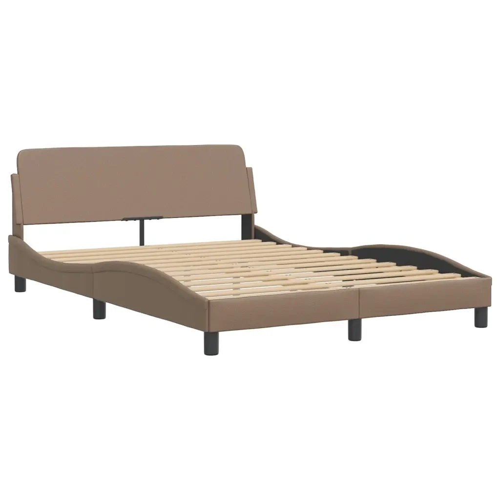 Letto con Materasso Hvar Cappuccino 140x200cm Similpelle 3208728 - Image 4