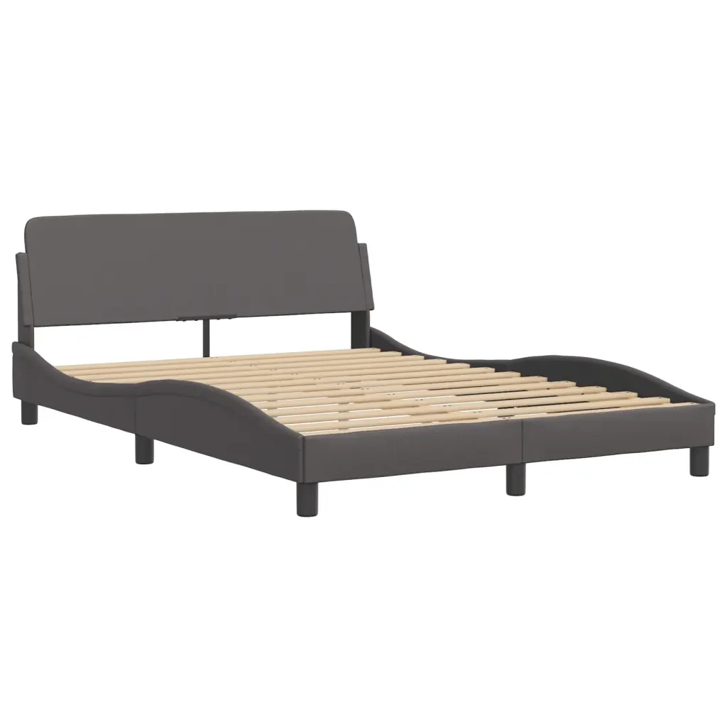 Letto con Materasso Zadar Grigio 140x200 cm in Similpelle 3208869 - Image 4