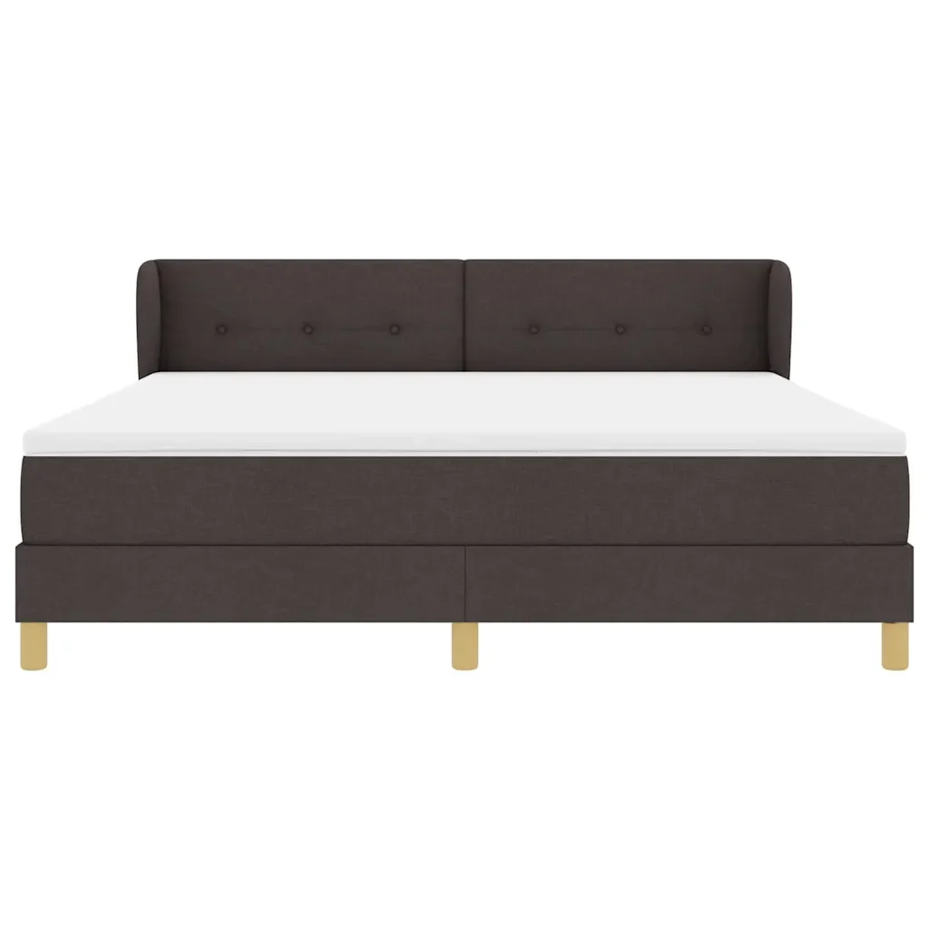 Letto a molle con testiera Marrone Scuro 180 x 200 cm Tessuto 3340230 - Image 7
