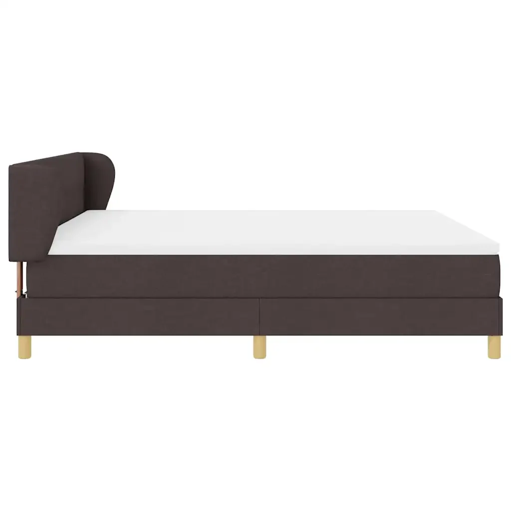 Letto a molle con testiera Marrone Scuro 180 x 200 cm Tessuto 3340230 - Image 8