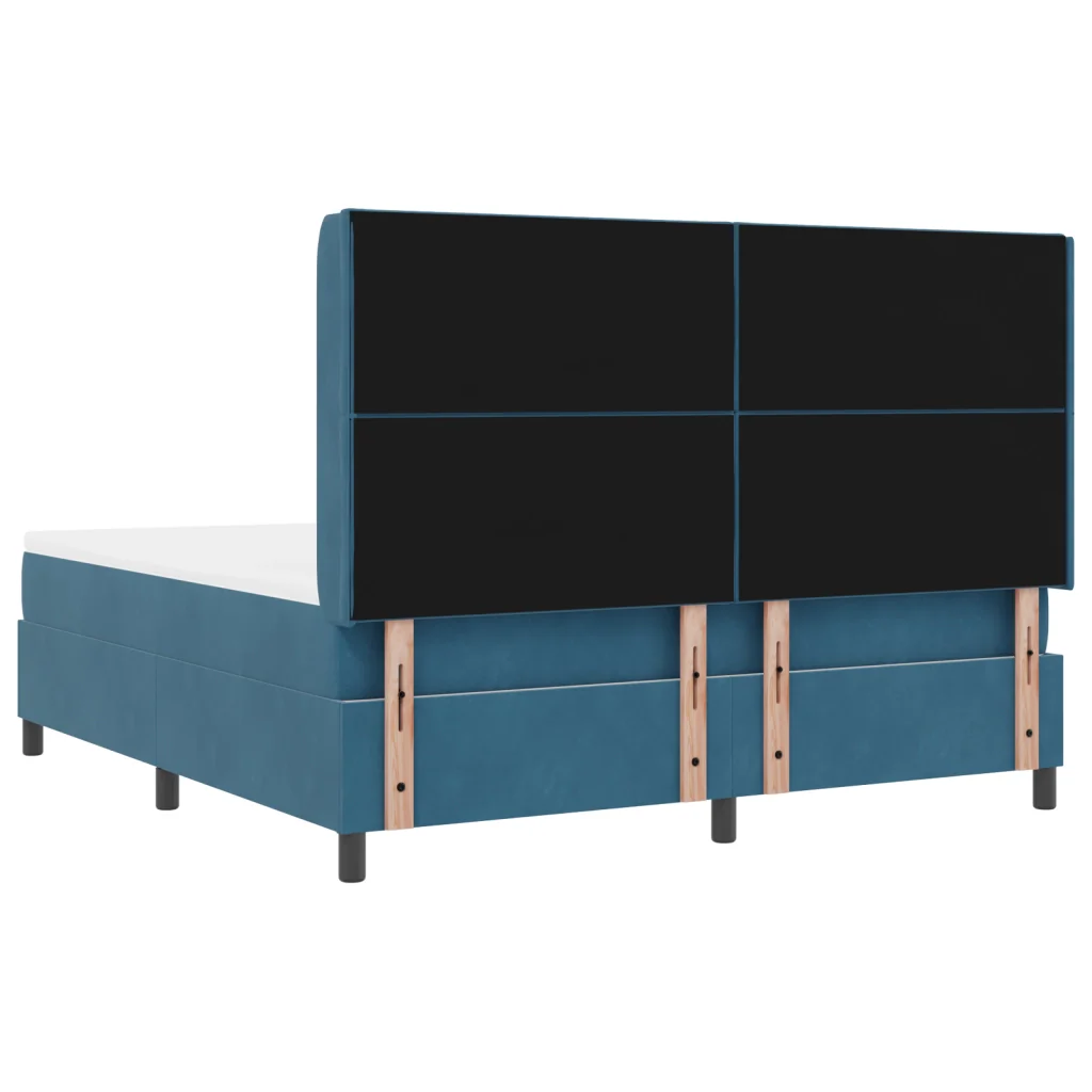 Letto con Materasso & LED Blu Scuro 180x200 cm Velluto - Image 10