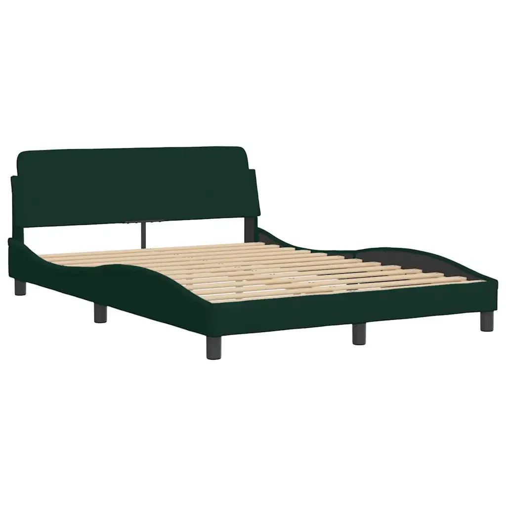 Letto con Materasso Dover Verde Scuro 140x200 cm in Velluto 3208414 - Image 4