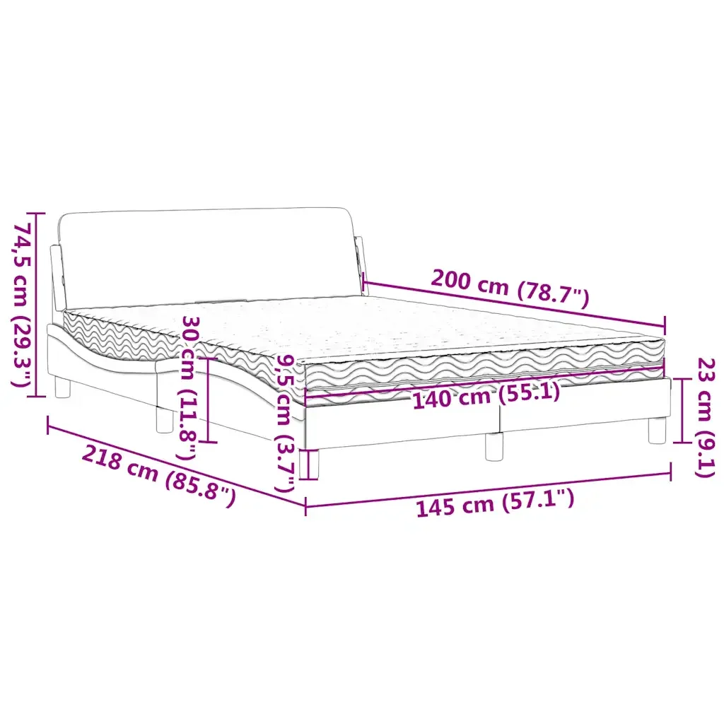 Letto con Materasso Dover Verde Scuro 140x200 cm in Velluto 3208414 - Image 9