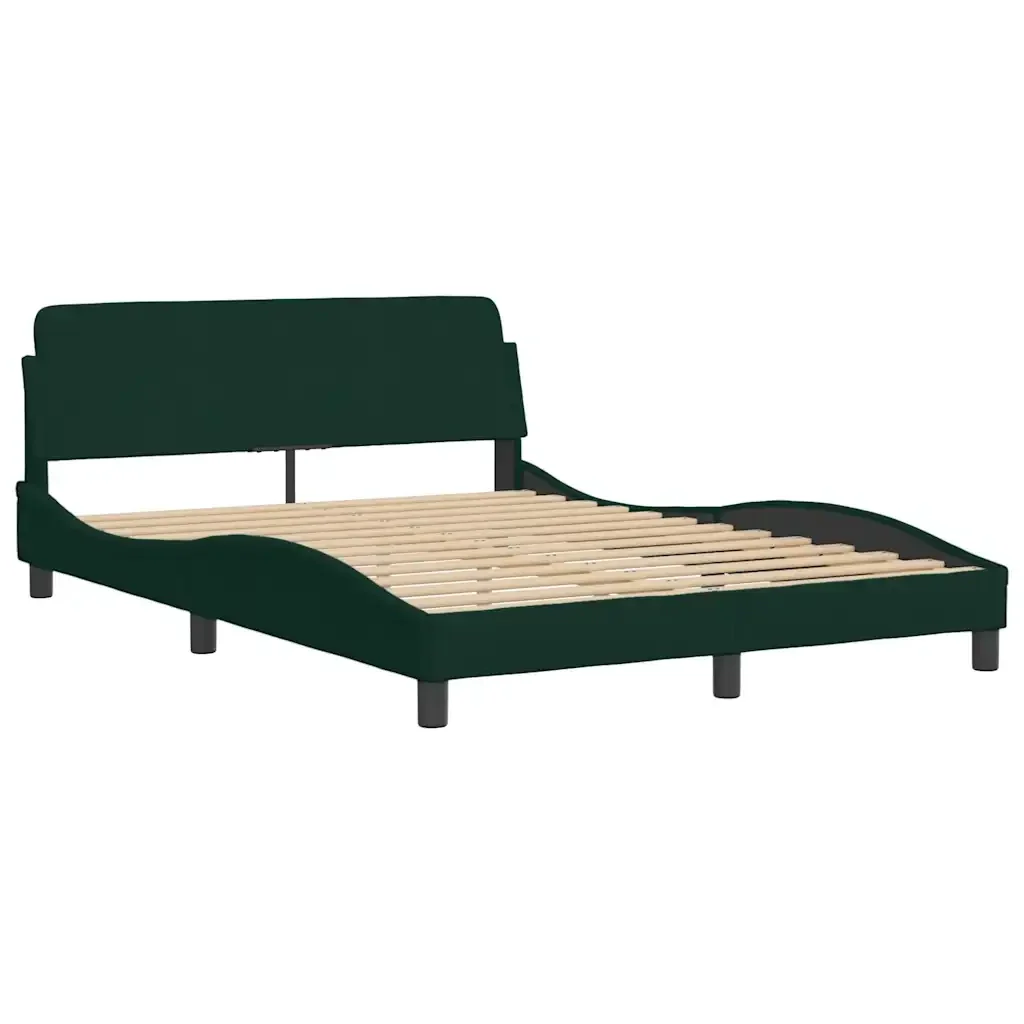 Letto con Materasso Hanko Verde Scuro 140x200 cm in Velluto 3208601 - Image 4