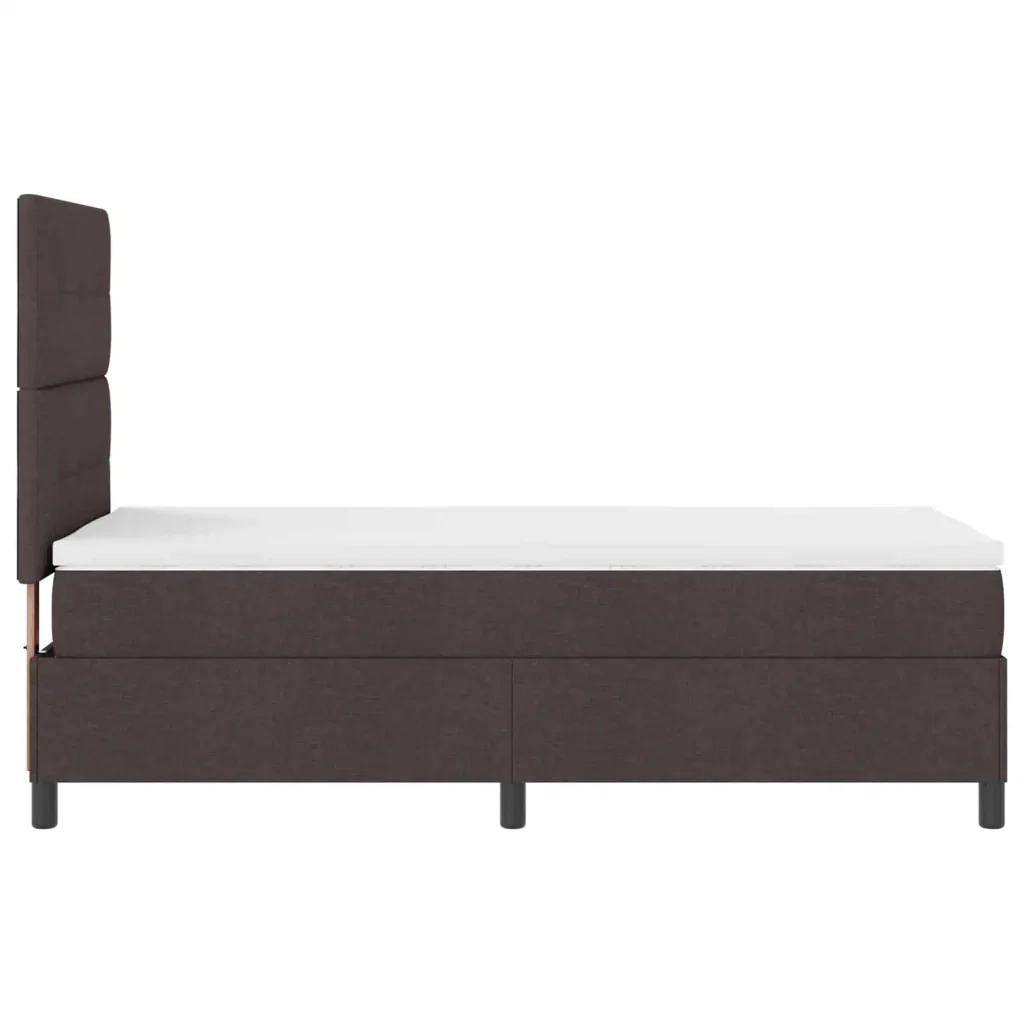 Letto a molle con strisce LED Marrone scuro 90 x 190 cm Tessuto 3342833 - Image 5